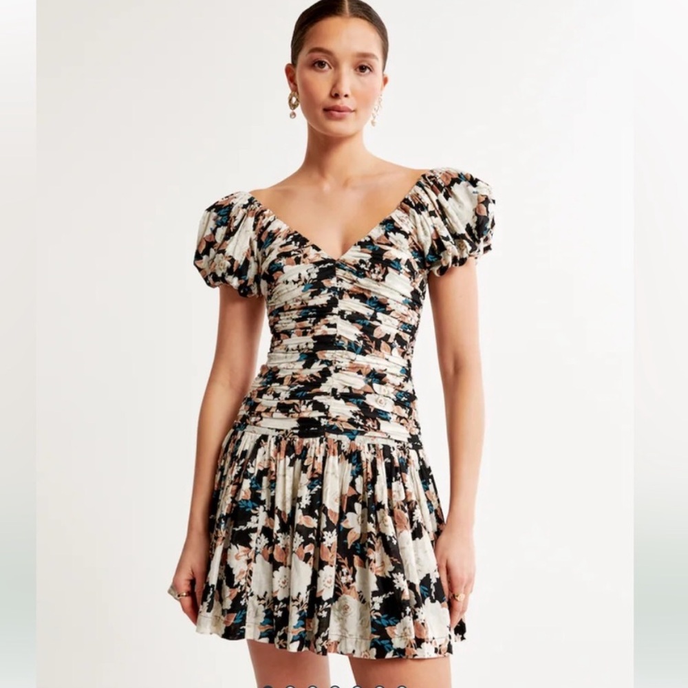 Abercrombie & Fitch Floral drop waist Mini Dress